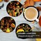6Pcs Halloween Coasters Vintage Ceramic Coasters Pumpkin, 4.1 x 0.3 Inch